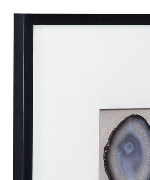 Basset Mirror Crystal Shadowbox Geode Art Piece - Elegant Purple Toned Design In Rich Black Frame For Luxury Decor Black Resin 7500-812