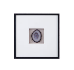 Basset Mirror Crystal Shadowbox Geode Art Piece - Elegant Purple Toned Design In Rich Black Frame For Luxury Decor Black Resin 7500-812