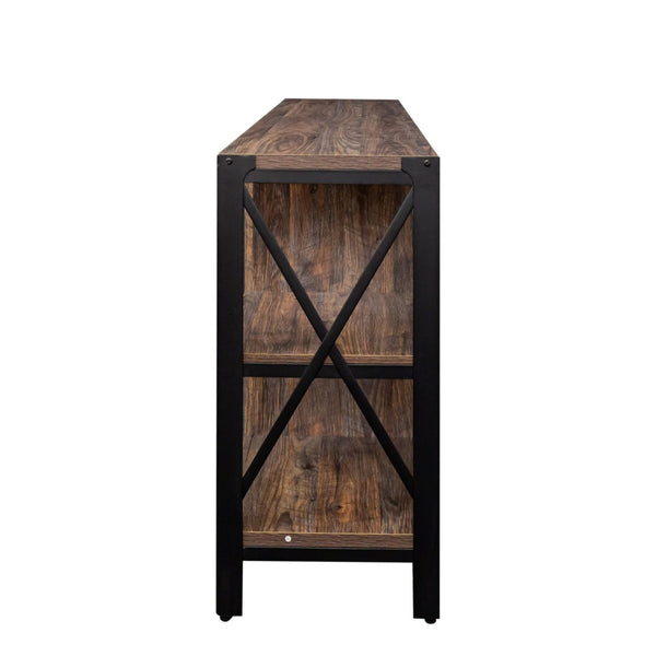 English Elm Tv Stand For Living Room & Bedroom - 80" Industrial Farmhouse Media Console With Open Shelves W331S00123-GIGA