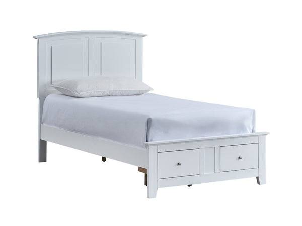English Elm Hammond Farmhouse Twin Storage Bed with Panel Headboard and Two Under Drawer White B078S00682