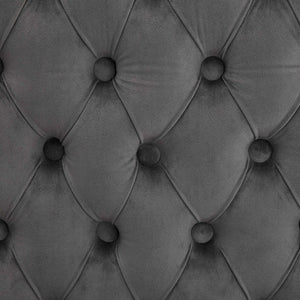 English Elm Velvet Double Dining Loveseat Bench - Elegant Gray Velvet, Hand-Tufted, Modern Design For Any Space W1143P362520-GIGA