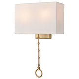 Shannon 17'' High 2-Light Sconce - Warm Brass 75040/2 Elk Lighting