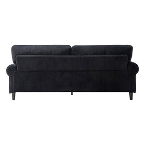 English Elm 80.7" Corduroy Upholstered Loveseat with Rolled Arms Solid Wood Iron Frame Modern W5515P488201