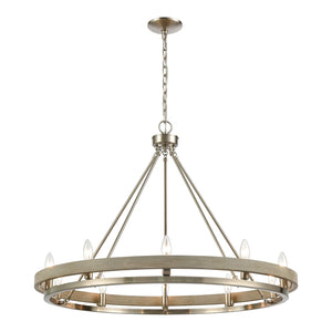 Ramsey 34'' Wide 10-Light Chandelier - Satin Nickel 75067/10 Elk Lighting