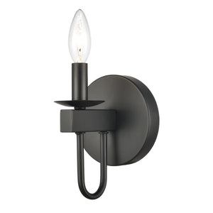 Williamson 7'' High 1-Light Sconce - Black 75073/1 Elk Lighting