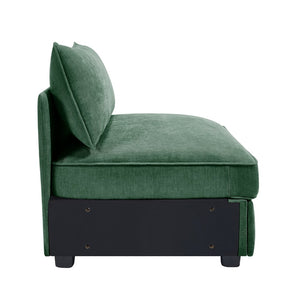 English Elm Armless Chenille Sofa with Hidden Storage Crescent Design for Modern Living Rooms W3041P293497