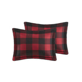 Woolrich Bernston Lodge/Cabin Faux Wool to Faux Fur Down Alternative Comforter Set WR9201030822-03 Red Buffalo Check