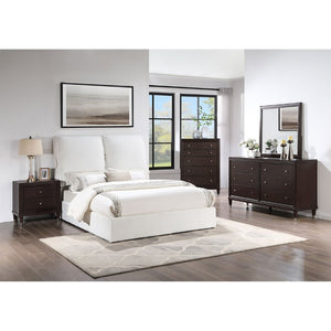 English Elm Corwyn Boucle Upholstered Queen Bed Tall Pillow Headboard for Modern Bedroom B062S01551