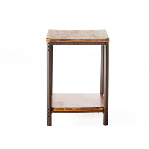 English Elm Christopher Knight Home® - End Table - Rustic Brown Design With Sturdy Iron Legs, Ideal For Living Room Or Kitchen Use! N771P271391W