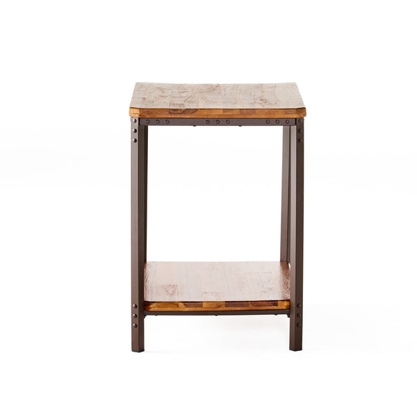 English Elm Christopher Knight Home® - End Table - Rustic Brown Design With Sturdy Iron Legs, Ideal For Living Room Or Kitchen Use! N771P271391W