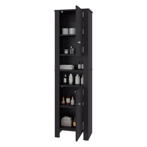 English Elm Wenge Wall-Mounted Washbasin Cabinet 63.3" High, Melamine Finish, Closed Storage for Sleek Organized Bath Space B062P389907