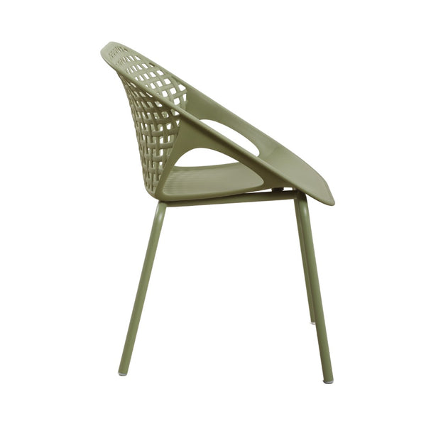English Elm Eldred Outdoor Stackable Dining Chairs Set of 2 Uv Resistant Patio Seating Sage Green N776P390454G