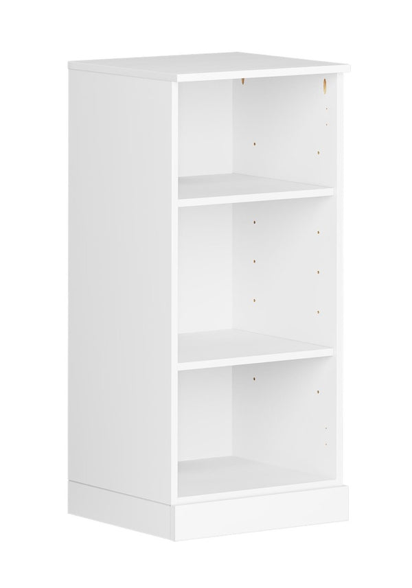 36 Inch Solid Wood Bookcase with Three Adjustable Shelves for Home Office or Library