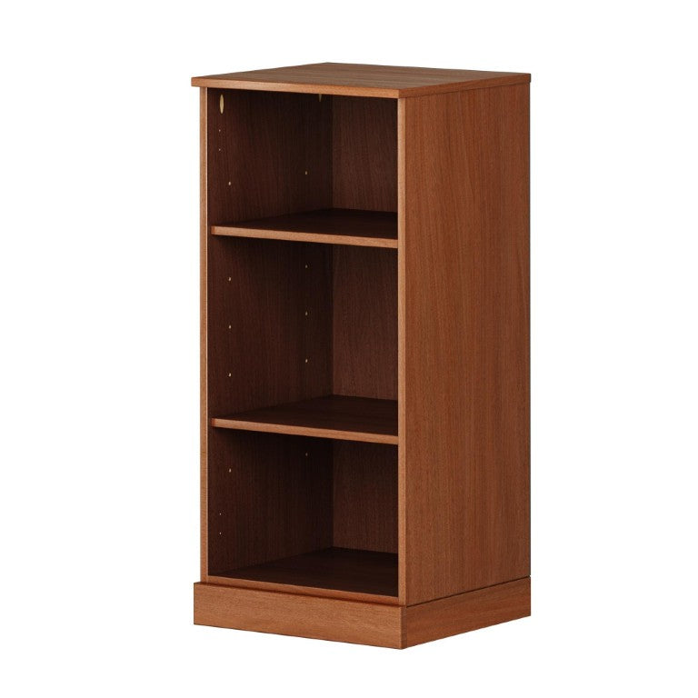 HomeRoots 36 Inch Solid Wood Three Tier Adjustable Shelving Bookcase for Home Library or Office 751300