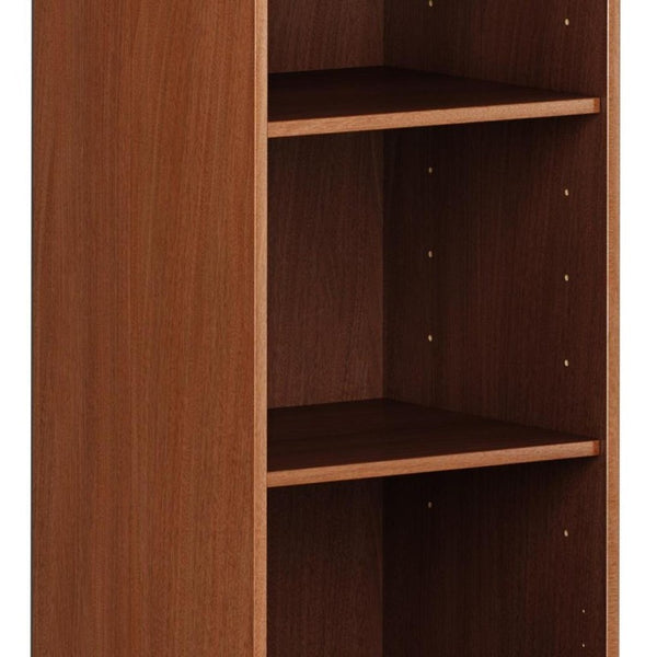 36 Inch Solid Wood Three Tier Adjustable Shelving Bookcase for Home Library or Office