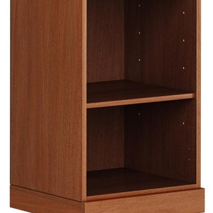 36 Inch Solid Wood Three Tier Adjustable Shelving Bookcase for Home Library or Office