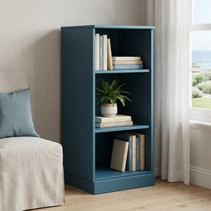 36 Inch Solid Wood Bookcase with Three Adjustable Shelves for Home Office or Library