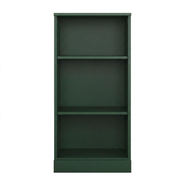 36 Inch Solid Wood Bookcase with Three Adjustable Shelves for Home Office or Library