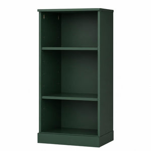 36 Inch Solid Wood Bookcase with Three Adjustable Shelves for Home Office or Library