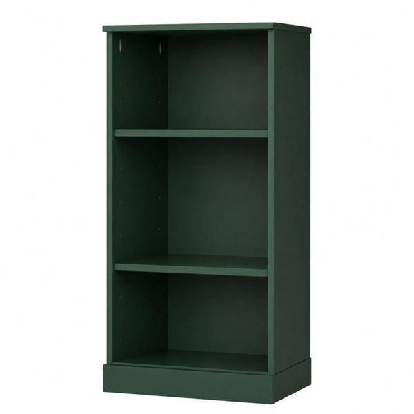 36 Inch Solid Wood Bookcase with Three Adjustable Shelves for Home Office or Library