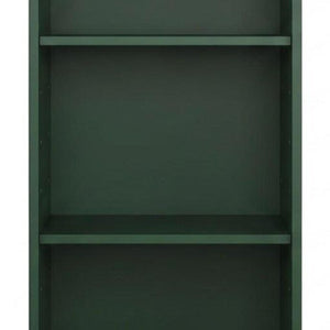 36 Inch Solid Wood Bookcase with Three Adjustable Shelves for Home Office or Library