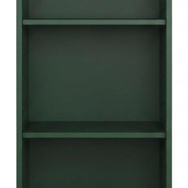 36 Inch Solid Wood Bookcase with Three Adjustable Shelves for Home Office or Library