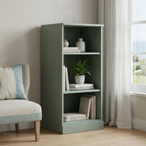 36 Inch Solid Wood Bookcase with Three Adjustable Shelves for Home Office or Library