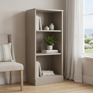 36 Inch Solid Wood Bookcase with Three Adjustable Shelves for Home Office or Library