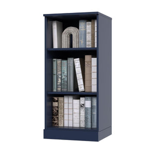 36 Inch Solid Wood Bookcase with Three Adjustable Shelves for Home Office or Library