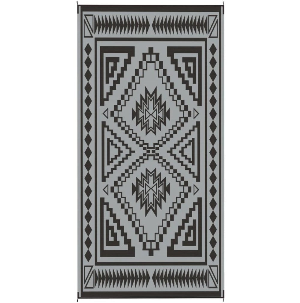English Elm Patio Reversible Polypropylene Outdoor Rug Waterproof Foldable with Carry Bag T3971P421020