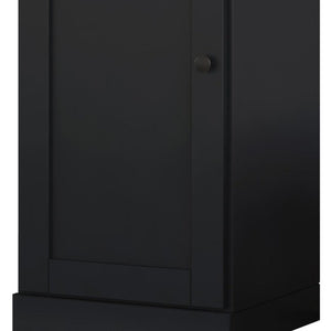 HomeRoots 36 Inch Solid Wood Adjustable Bookcase with Three Tiers Storage Cabinet and Door 751321