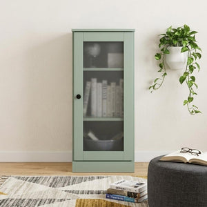 36 Inch Solid Wood Three Shelf Bookcase with Cabinet Door for Home Library Storage