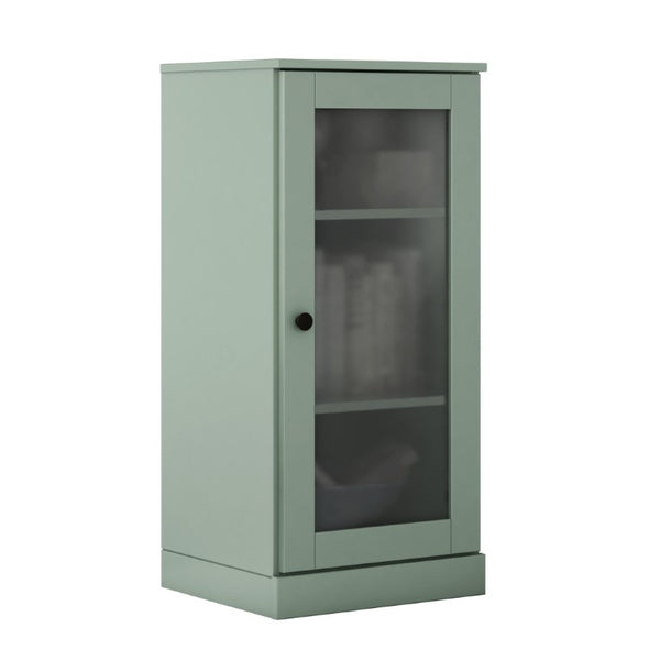 HomeRoots 36 Inch Solid Wood Three Shelf Bookcase with Cabinet Door for Home Library Storage 751350