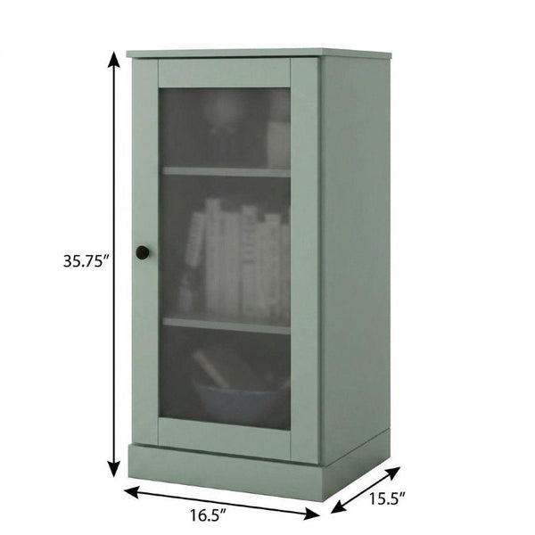 36 Inch Solid Wood Three Shelf Bookcase with Cabinet Door for Home Library Storage
