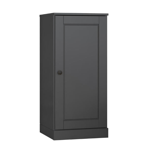HomeRoots 36 Inch Solid Wood Three Shelf Bookcase with Cabinet Door for Study or Living Room 751362