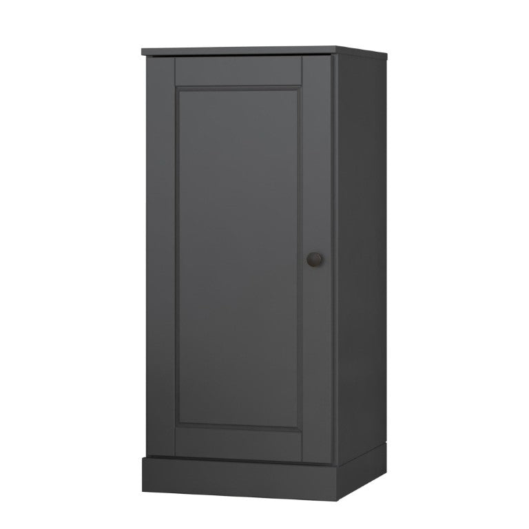 HomeRoots 36 Inch Solid Wood Three Shelf Bookcase with Cabinet Door for Study or Living Room 751362