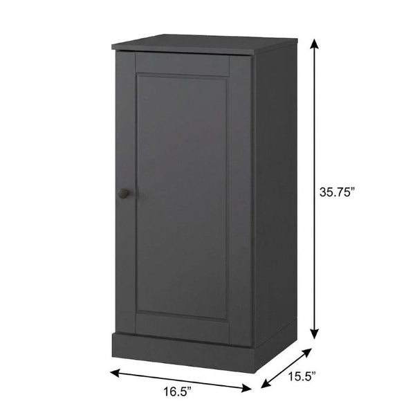36 Inch Solid Wood Three Shelf Bookcase with Cabinet Door for Study or Living Room