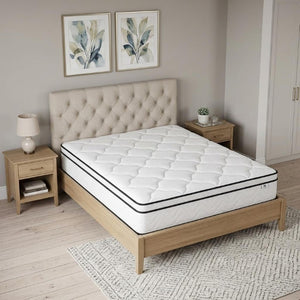 10 Inch Full Hybrid Mattress Dual Gel Foam Layers for Balanced Medium Support