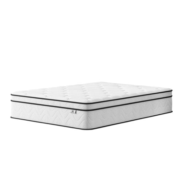 12 Inch Queen Chevron Gel Infused Hybrid Mattress for Restful Medium Firmness Sleep