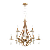 Katania 30'' Wide 9-Light Chandelier - Bronzed Gold 75148/9 Elk Lighting