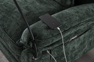 English Elm United We Win 106" U-Shape Sectional Sofa - Cozy Chenille Couch With Storage Ottoman & Usb Ports W1568S00228-GIGA