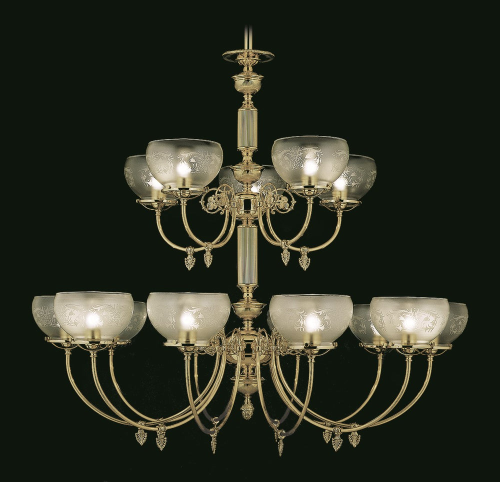 Framburg 15-light Exquisite Polished Brass Chancery Foyer Chandelier - Handcrafted Victorian Gas Light Elegance Polished Brass Metal 7515 Pb