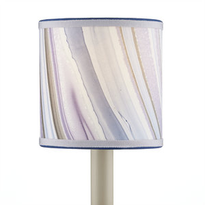 Marble Lavender Agate Drum Chandelier Shade – Artisan-Made, Unique Patterns for Chic Decor
