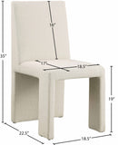 Benson Beige Linen Textured Fabric Dining Chair 751Beige-C Meridian Furniture