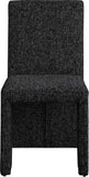 Benson Black Linen Textured Fabric Dining Chair 751Black-C Meridian Furniture