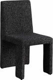 Benson Black Linen Textured Fabric Dining Chair 751Black-C Meridian Furniture