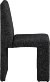 Benson Black Linen Textured Fabric Dining Chair 751Black-C Meridian Furniture