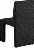 Benson Black Linen Textured Fabric Dining Chair 751Black-C Meridian Furniture