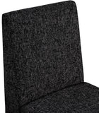 Benson Black Linen Textured Fabric Dining Chair 751Black-C Meridian Furniture