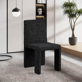 Benson Black Linen Textured Fabric Dining Chair 751Black-C Meridian Furniture